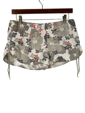 Maui Girl Board shorts Hawaiian Floral Ruched - Small